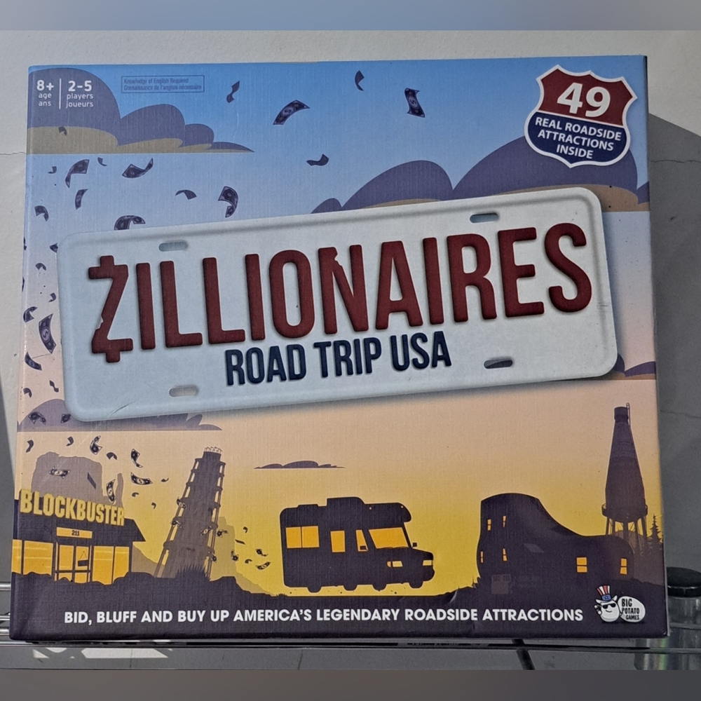 Zillionaires Road Trip USA Board Game